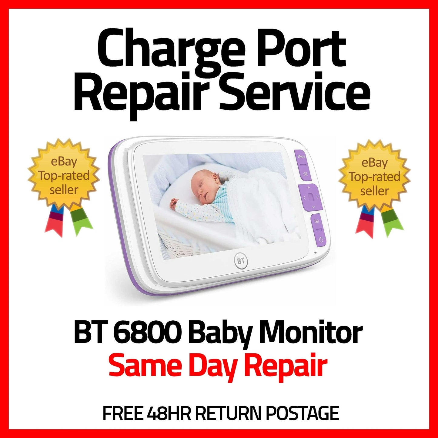 BT 6800 Baby Monitor USB Charge Port Replacement Service - Game Gear Garage