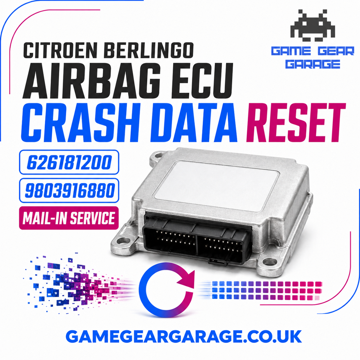 Crash Data Reset Service - Citroen Berlingo 626181200/9803916880