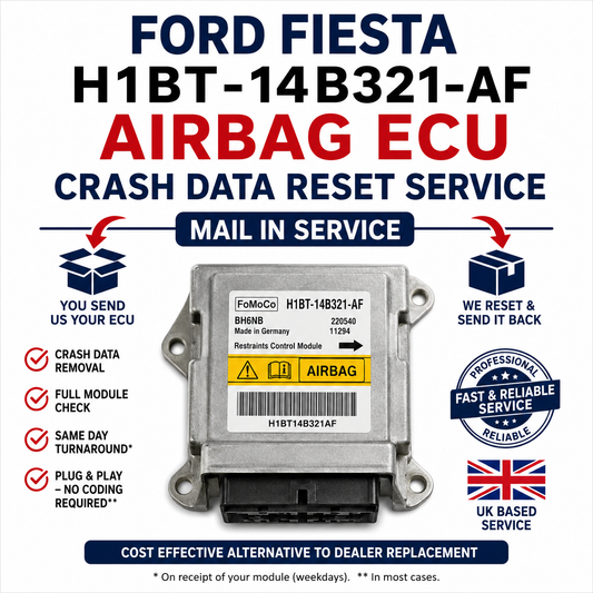 Ford Fiesta H1BT-14B321-AF Airbag ECU Crash Data Reset Repair Service