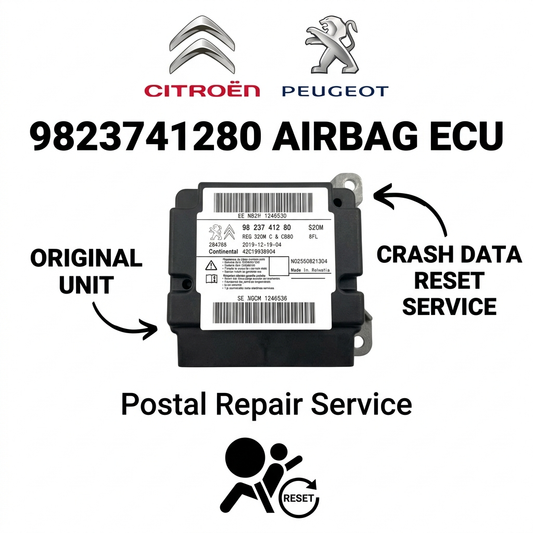 Citroen Peugeot 9823741280 Airbag ECU Crash Data Reset Service