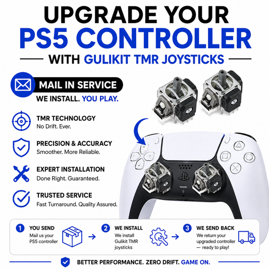 Upgrade your PS5 controller with Gulikit TMR joystick upgrade for better performance and zero drift.