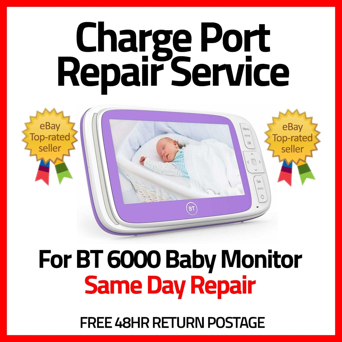 Charge Port Replacement Service BT 6000 Baby Monitor - Game Gear Garage