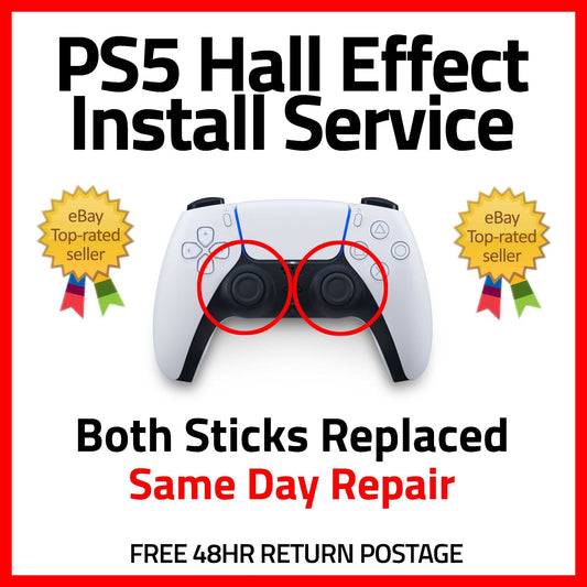 PS5 Controller HALL EFFECT Joystick Upgrade Service - Stick Drift Repair - Game Gear Garage