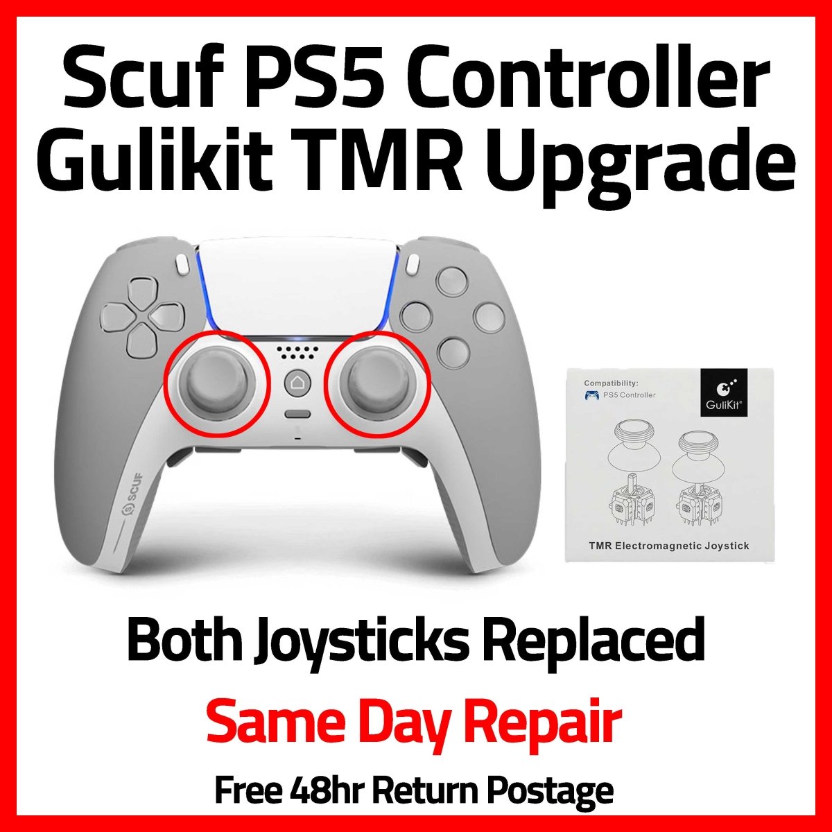 Scuf Reflex PS5 - GuliKit TMR Joystick Upgrade - Game Gear Garage