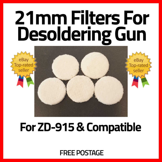 ZD - 915 Desoldering Gun Compatible Filters 21mm - Pack Of 5 - Game Gear Garage