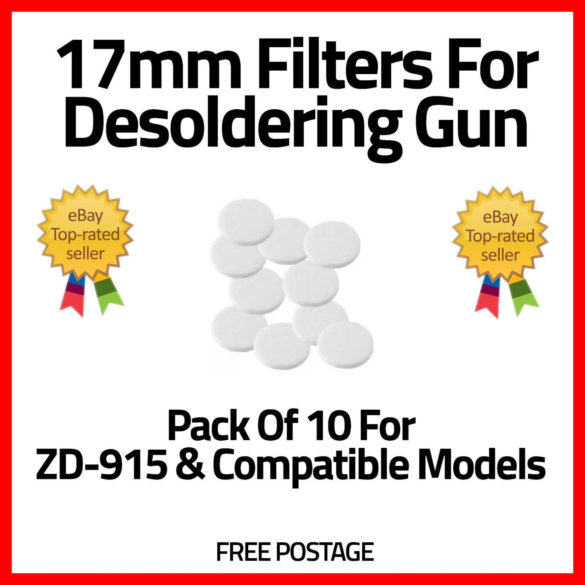 ZD - 915 Desoldering Gun Filters 17mm - Pack Of 10 - Game Gear Garage